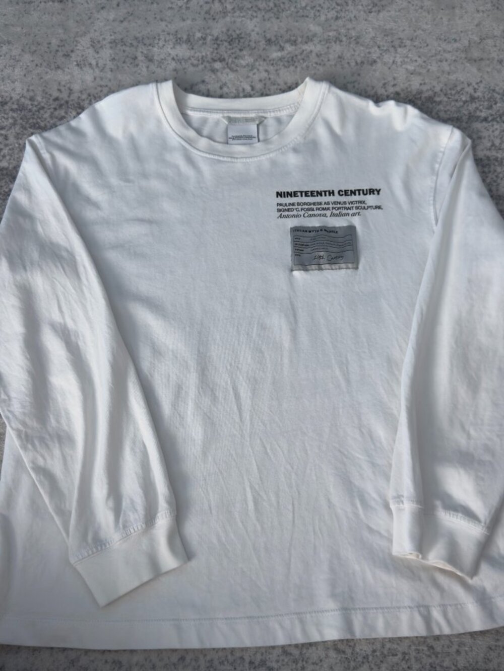 Zara Pauline Borghese Venus Victrix Art Graphic Long Sleeve Shirt Size M
